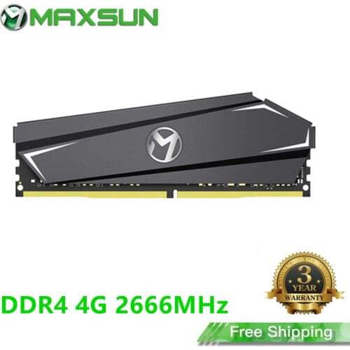 MAXSUN Full New PC Memory Ram DDR4 4GB 2666MHz 3-year Warranty 1.2V 288Pin Interface Memoria Rams DDR4 Module Computer Desktop
