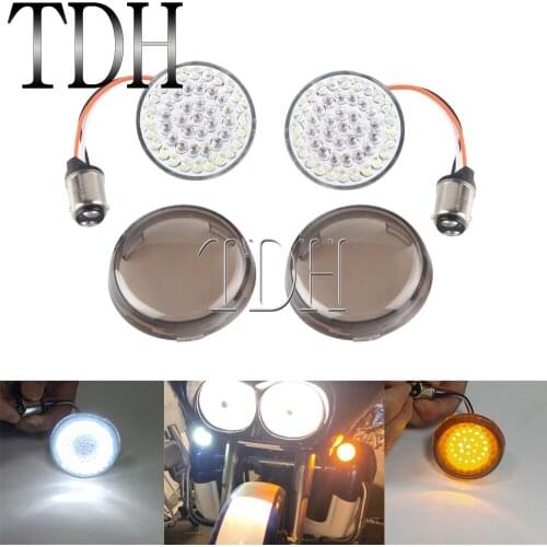 Motorcycle 1157 Socket Signal Lamp Indicators Amber White LED Turn Signal Light For Harley Cafe Racer Softail Dyna XL Sportster
