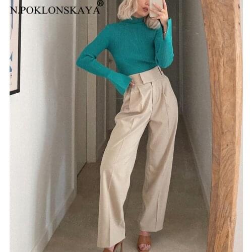 Женские классические брюки N.POKLONSKAYA China At AliExpress