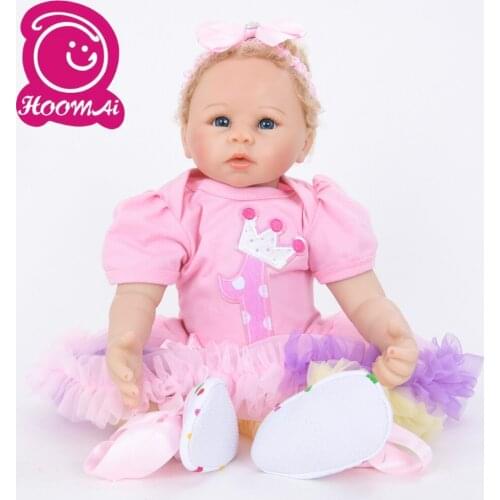 Realistic Bebe Reborn Babies Mohair True To Life 18'' Newborn Baby Dolls For Children Birthday Gifts Toddler Toys Sale 45 CM