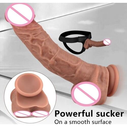 Dildo Strap on Huge Big Penis Soft Liquid Silicone with Suction Cup Dildos Sex Toys for Women Adult Masturbator Lesbian Anal Toy