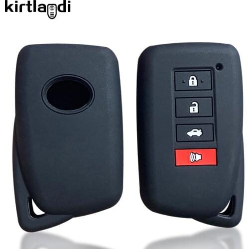 Kirtlandi Silicone Key Holder Case Cover for Lexus NX RX RX300 RX450 LX IS GS 2016-2020 4 Buttons Car Keychain Accessories Shell