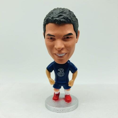 Soccerwe 2.55" Height Soccer Star Dolls 6# Thiago Silva Figures Blue Kit 2021 Toy Gift