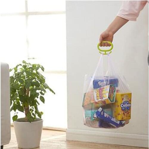 1PCS Bag Hanging Bag Portable Vegetables Device Save effort Kitchen Gadgets Mention Dish Carry Shopping Bags Random Color 9