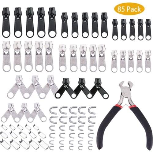 Zipper Sliders Universal Instant Fix Zipper Repair Kit Set Tents Luggage Sleeping Bag Jacket Clothes Zippers Installation Tools