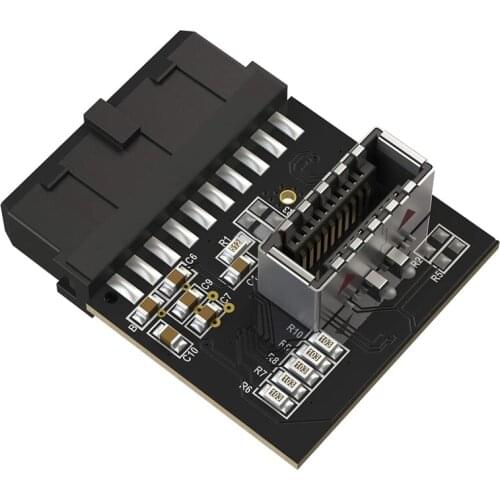 USB 3.0 Internal IDC 20 Pin Motherboard Header to A-Key 20 Pin Female Header Converter for Type C Panel Mount Adapter