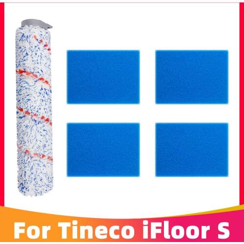 Spare Roller Brush Filter Sponge for Tineco iFloor / iFloor S / HF10E-01 Cordless Vacuum Cleaner Replacement Accessories