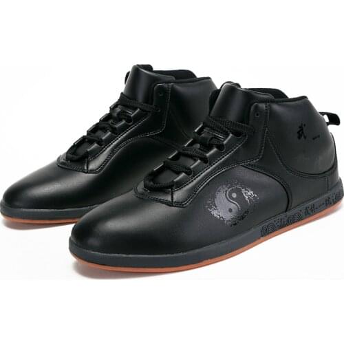 Winter High Quality Cowhide Tai Chi Shoes Genuine Leather Kung Fu Wushu Shoes Martial Arts Sneaker Sports Training Footwear