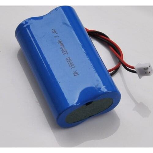 1-2PCS 2200mAh 7.4V 18650 lithium ion rechargeable battery Li-ion cell protected XH 2.54 Plug for speaker amplifier led light