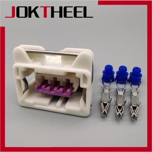 1/5/10/20 set Delphi 3.5mm 3 pin way female white waterproof Nozzle Ignition Coil plug Water Temperature connector 240PC03S9002