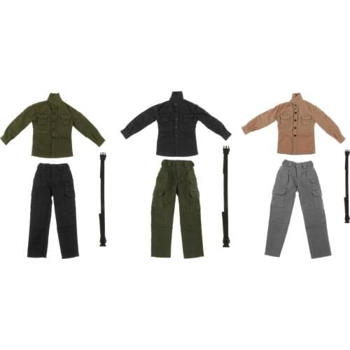 1/6 Scale Male Action Figure Field Service Clothes Suits for 12 Inch Doll