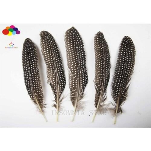 10pcs 100% natural premium pheasant feather 20-25cm/8-10inch black tail white dot beautiful for Diy costume mask headdress