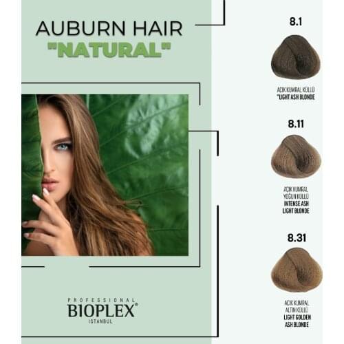 2 Packs Bioplex Hair Dye "Natural" Auborn Hair Series Nourishing Hair Color Cream Makeup for Home and Hairdressing Salons