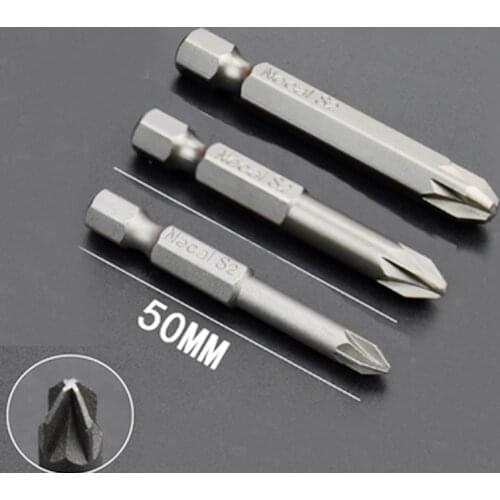 3Pcs PZ1 PZ2 PZ3 Screwdriver Bit Set Repair Tools Pozidriv Screwdriver Kit Drill Bit 1/4" Hex Shank S2 Power Dill Tool