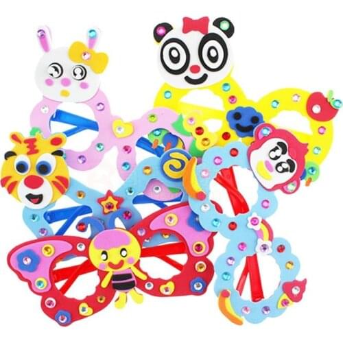 3pcs/lot DIY 3D EVA Foam Craft Sticker Handmade Sunglasses Learning Kids Kindergarten Education Toys