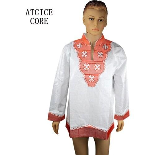 African bazin riche embroidery man shirt long sleeve LZ58