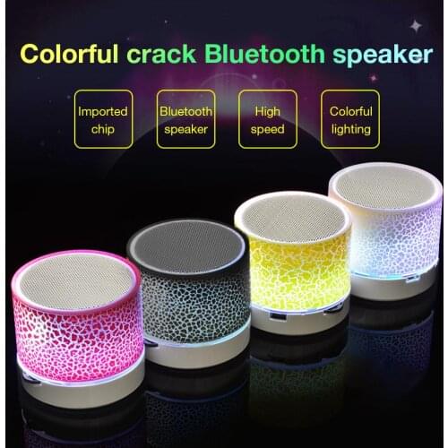 Wireless Bluetooth Colorful Light Small Crack Sound Speaker Audio Mobile Phone Mini Subwoofer Support TF Card / U Disk / AUX
