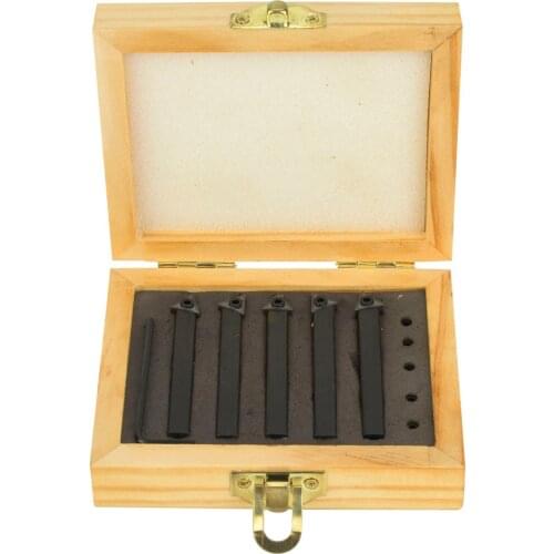Brand 5pcs 1/4'' High-Precision Workmanship Lathe Indexable Carbide Insert Lathe Turning Tool Holder Bit Set