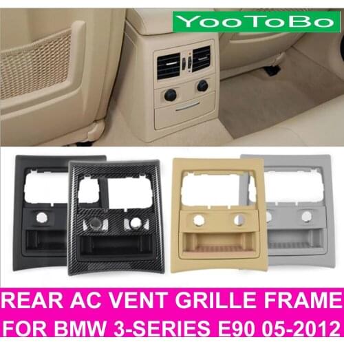 Car Rear AC Air Conditioning Fresh Vent Grille Frame Panel Trim Replace Black Beige Gray For BMW 3-Series E90 E91 E92 2005-2012