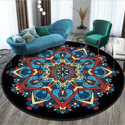 Mandala Carpets for Living Room Round Ethnic Style Home Decor Rug Hotel Hanging Basket Bedroom Carpet Chair Mats Decor for 2020