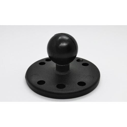 Round Base with 1 inch Ball Mount and Universal AMPs Hole Pattern