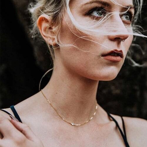 2018 New simple Women chocker gold Chain crystal choker Necklace Jewelry collana Kolye Bijoux Collares Mujer Collier Femme joyas