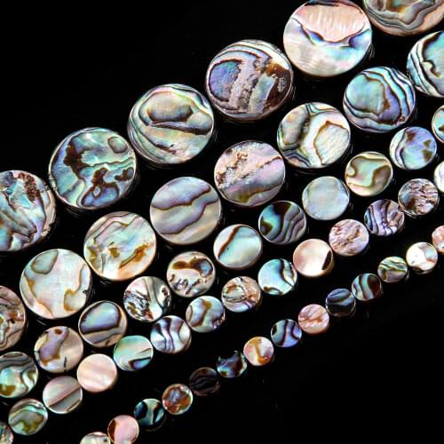 2020 New Natural Abalone Shell Beads Discs Lip Sea Shell Loose Flat Beads For DIY Necklace Bracelet Jewelry Making
