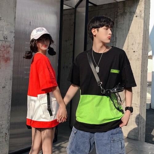 2021 new summer couples loose Korean version short sleeves couples clothes couples clothing