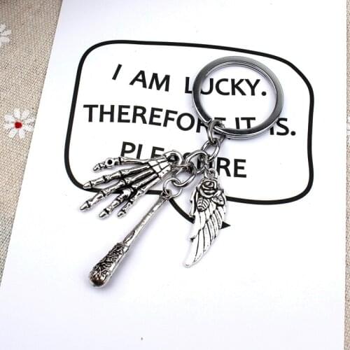New Fashion Keychain The Walking Dead Pendants DIY Men Jewelry Car Key Chain Ring Holder Souvenir For Gift Stick And Bone Hand