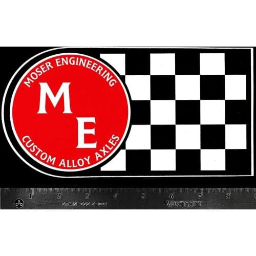 For x2 MOSER Custom Alloy Axles - Original Vintage 1970s 80s Racing Decal/Sticker