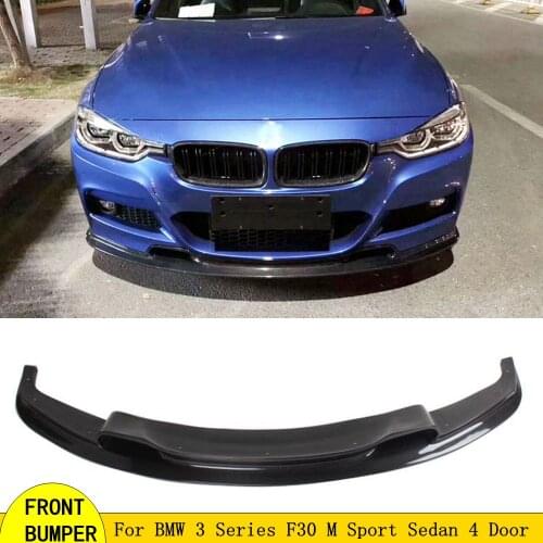 F30 Carbon Fiber Front Bumper Lip Chin Spoiler for BMW 3 Series F30 M Sport Sedan 4 Door 320i 325i 328i 330i 335i 2012-2017