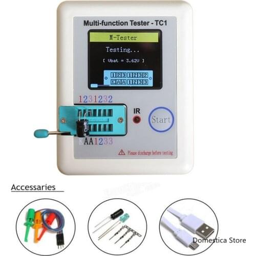 Transistor Tester LCR-TC1 Full Color Screen Graphic Display Multi-function Backlight Transistor Tester New Household Tools