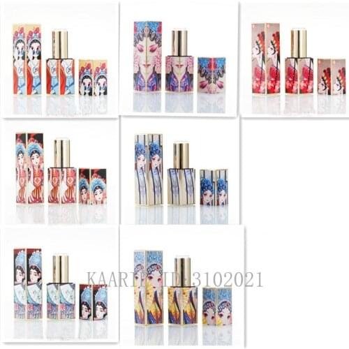 30/50pcs 3d 12.1mm Empty China Style Peking Opera Square Lipstick Tube, DIY Portable Lip Balm Container,Lipstick Shell Packaging