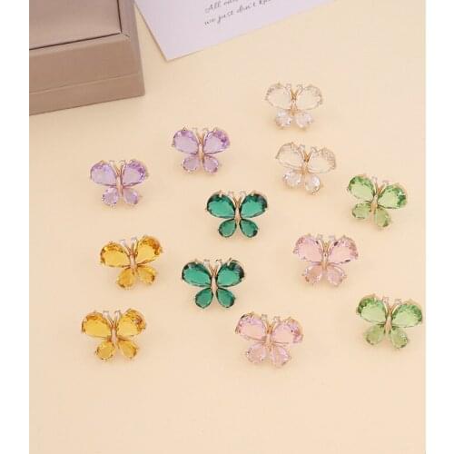 Daily Cute Stud Earrings Butterfly Ear Accessories For Women Girls Colorful Butterfly Earrings Jewelry 2021 Pendientes Mujer