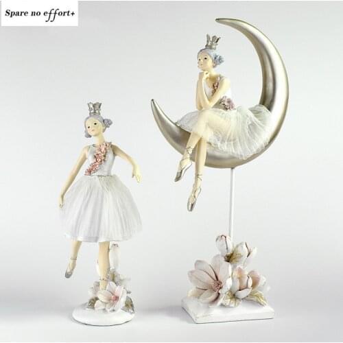Girl Statue Abstract Sculpture Resin dancing Girl Figurines Desktop Crafts Birthday Gifts Home Decoration Accessories