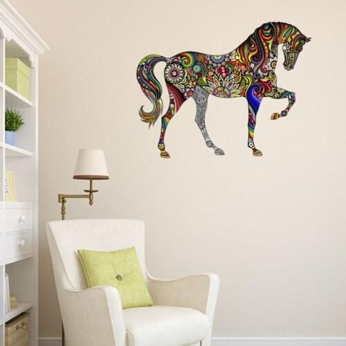 Vinyl Decorative Wall Sticker Horse Wall Decal DIY Waterproof PVC Mural for Wall 3D Wallpaper Removable Room Decor Self Adhesive