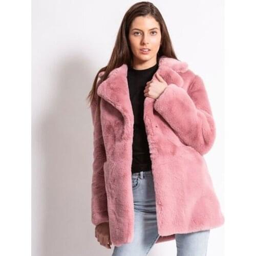 2021 Winter Autumn Women Ladies Fashion Artifical Fur Coat Jacket , Woman Clothes Sweet Warm Thick 3xl 4xl Coats Outerwear