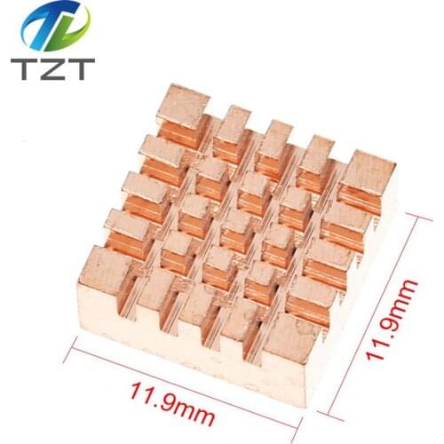 1PCS TZT RHS-03 Pure Copper PC Computer Cooler RAM Heat Sink Memory Radiator for DDR DDR2 DDR3 RAM Memory RHS03 12X12MM