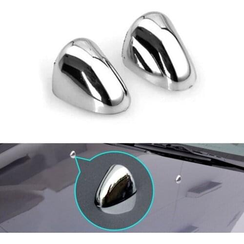2pcs Car Windshield Washer Wiper Water Jet Spray Nozzle Spout Trim Cover Sticker For Holden Cruze 2009-2013 Car Styling