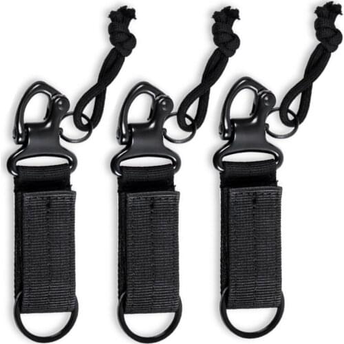 3pcs Pull Pin Lock Keychain For Belt Safety Lock Belt Loop Clip Key Chain Ring Holder Belt Hook Camping Outdoor Keyring Holder
