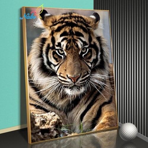 Nabi Diamond Embroidery 5D DIY Diamond Painting Tiger Full Square/Round Drill Mosaic Painting Cross Stitch Decoration Gift Art