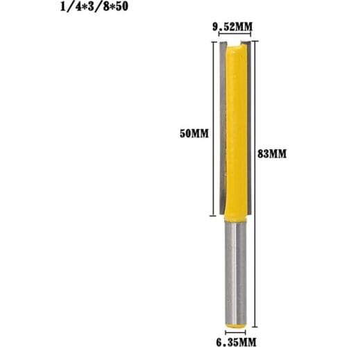 Free shipping 1Pcs 1/4" Shank Long Cleaning Bottom Router Bit Cutter CNC Woodworking Clean Bits