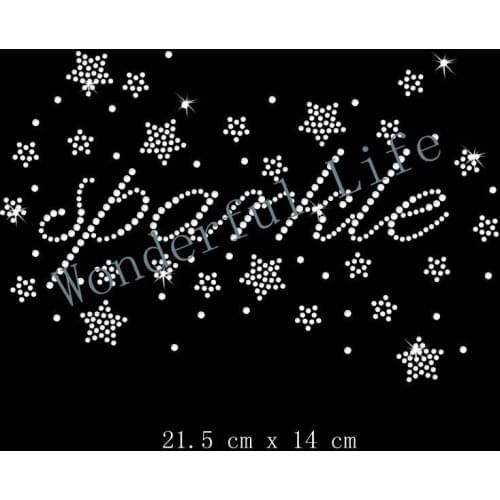 Free Shipping Sparkles stars Hotfix Rhiestone Transfer