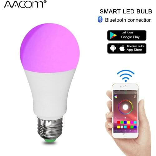 15W 20W Wireless Bluetooth Ampoule LED E27 RGBW Light Bulb 85-265V 20 Modes Magic Color Music Control Function Smart Lamp