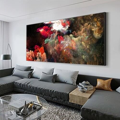 DDWW Wall Art Black Color Cloud Abstract Oil Painting Landscape Wall Picture For Living Room Canvas Modern Art Poster And Print