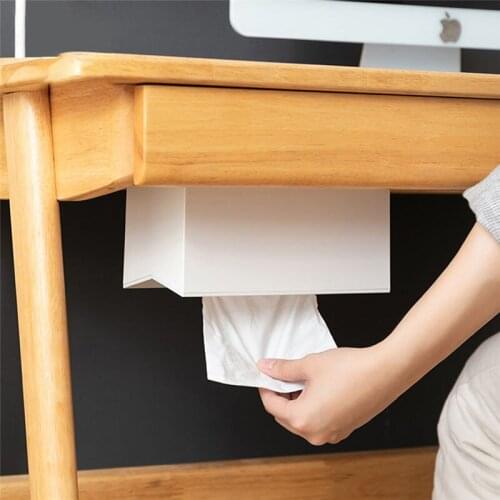 Home Invert Tissue Box Cover Napkin Holder For Paper Towels Box For Napkins Tissue Dispenser Wall Mounted Container For Wipes