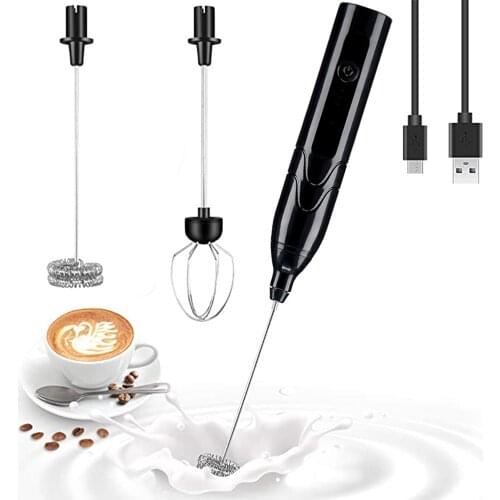 Electric Milk Frother Cappuccino Coffee Foamer Handheld Egg Beater USB Charging Hot Chocolate Latte Drink Mixer Blender