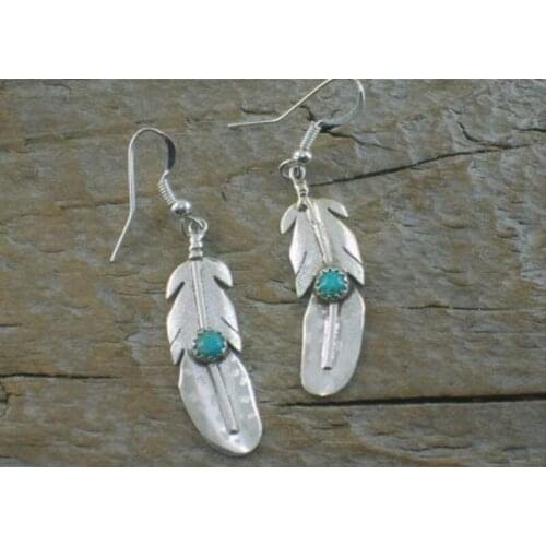 FİRUZEN COLLECTION SPECIAL DESIGN FİRUZE ROCKY FEATHER LADY EARRINGS