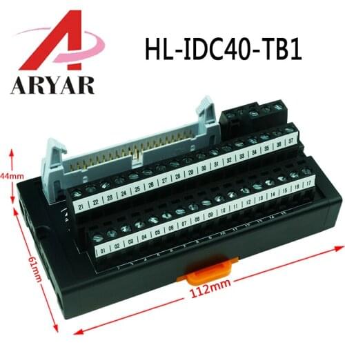 HL-IDC40-TB1 Idc40 Relay Terminal Board 2.54 Double Head Horn Plug Signal Line I/O Module, PLC control cable