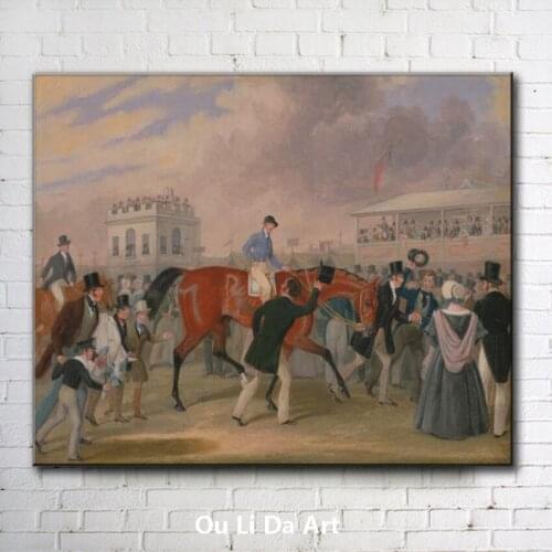 Classical palace figures earl horse city scenery oil painting canvas printing printed on canvas wall art decoration picture